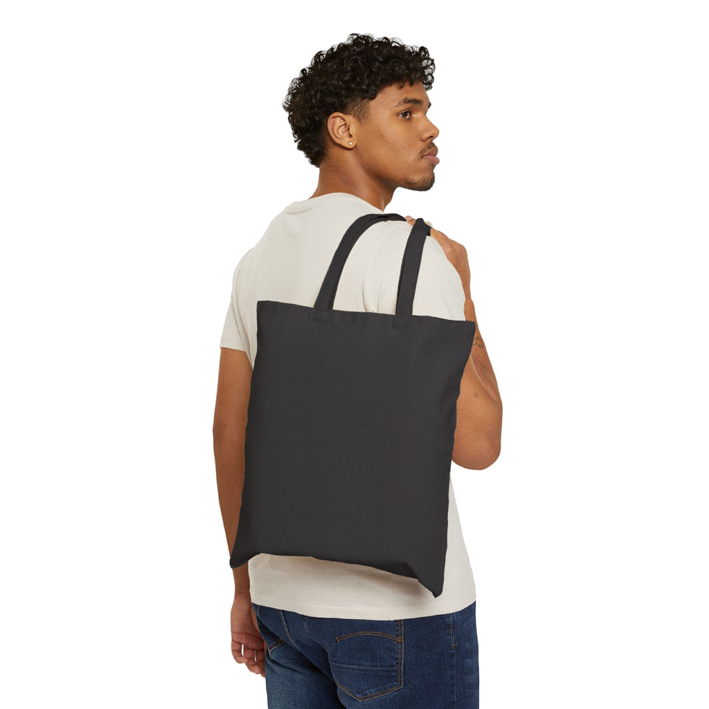 Halloween Horror Bookstack Canvas Tote — Spooky Pumpkin & Ghost Library Bag