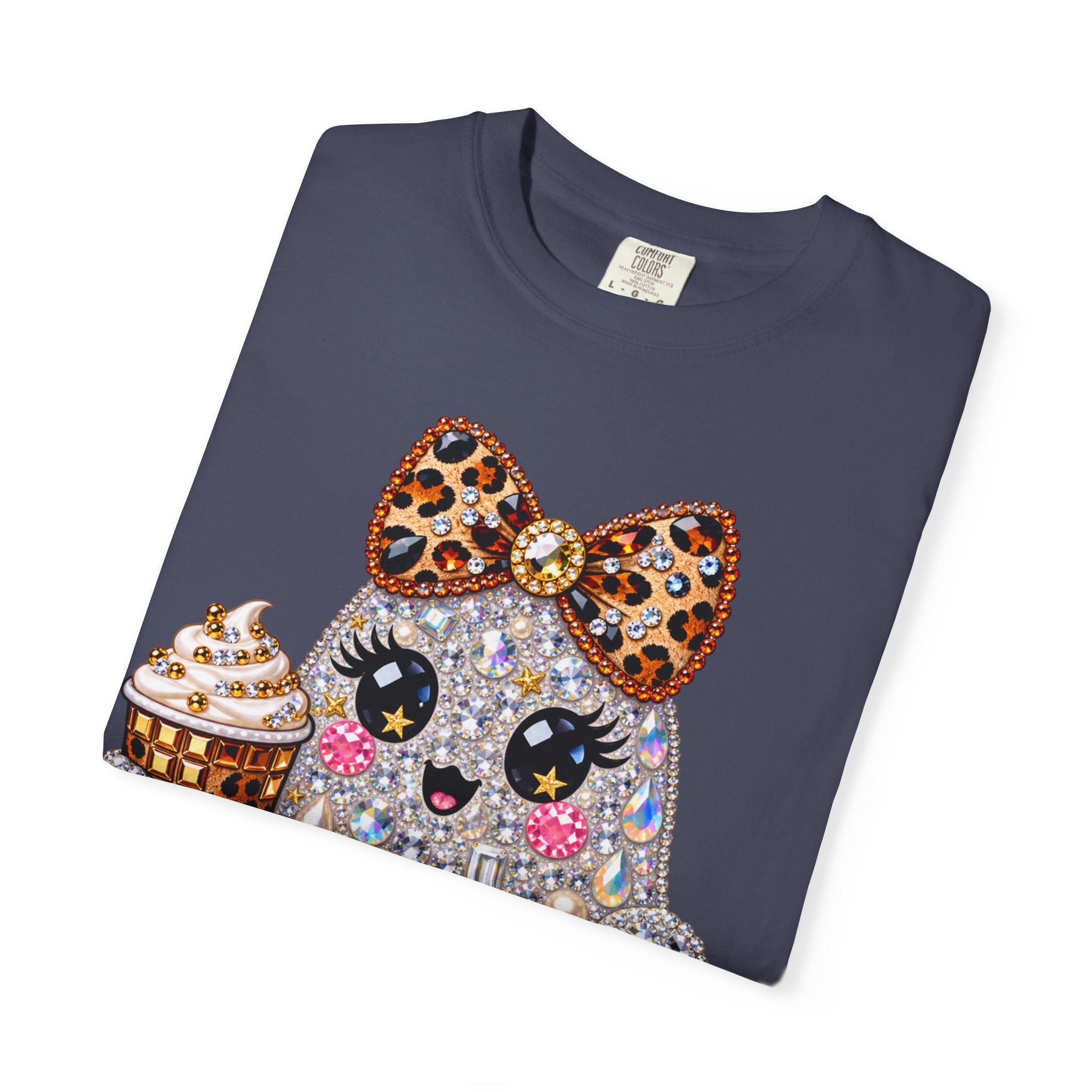 Halloween Sparkle Ghost T-Shirt — Cute Gemstone Ghost with Pumpkin & Coffee