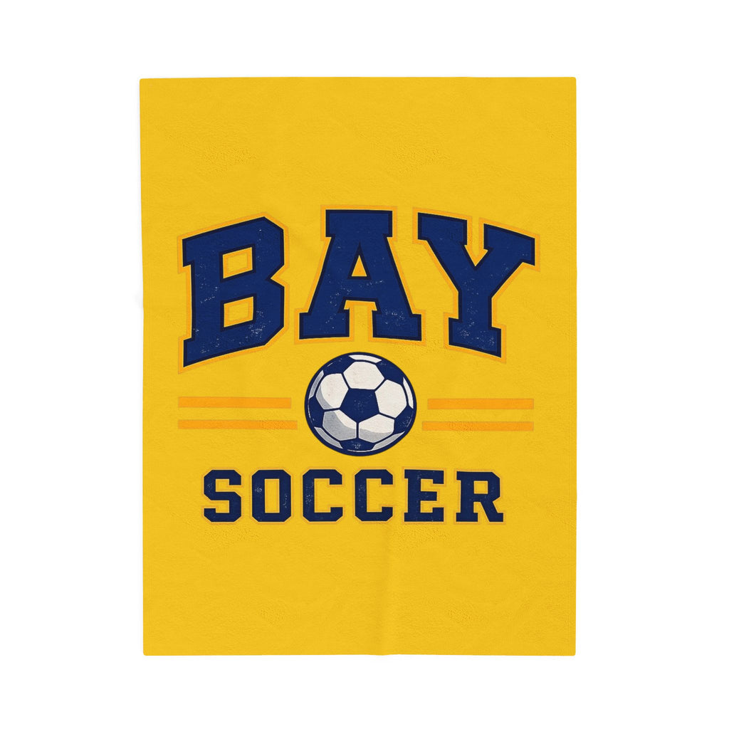 Bay Soccer Velveteen Plush Blanket — Soft Team Spirit Throw for Players & Fans