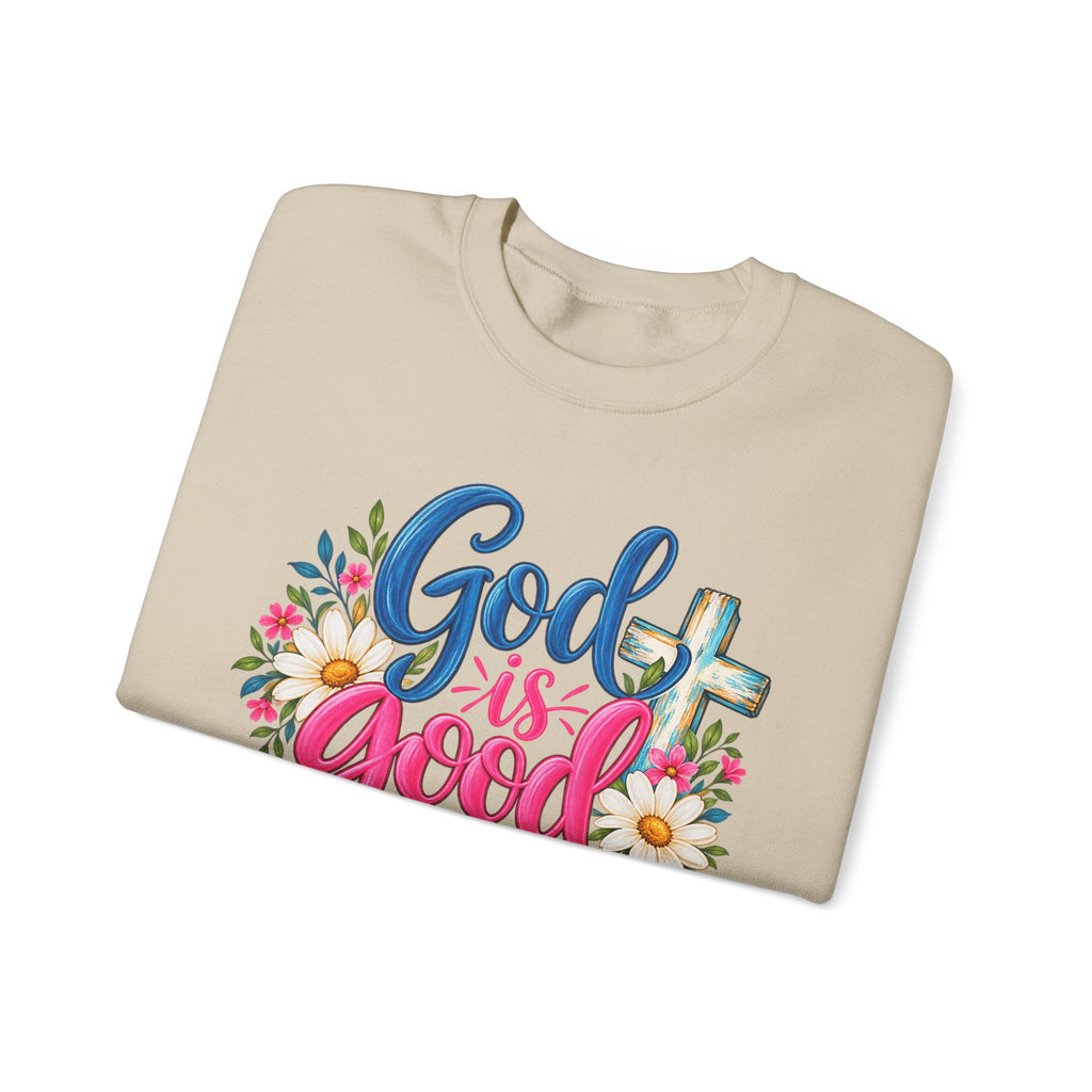 God Is Good All the Time Christian Crewneck Sweatshirt