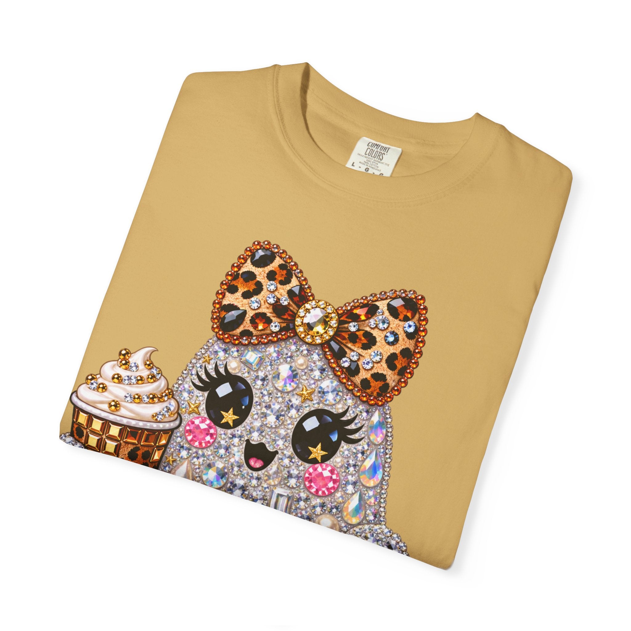 Halloween Sparkle Ghost T-Shirt — Cute Gemstone Ghost with Pumpkin & Coffee