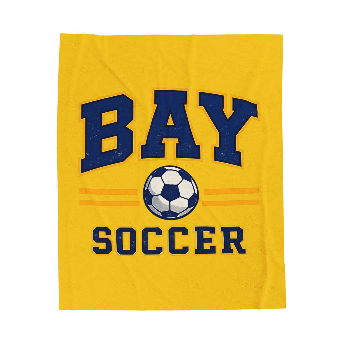 Bay Soccer Velveteen Plush Blanket — Soft Team Spirit Throw for Players & Fans