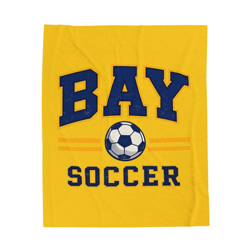 Bay Soccer Velveteen Plush Blanket — Soft Team Spirit Throw for Players & Fans