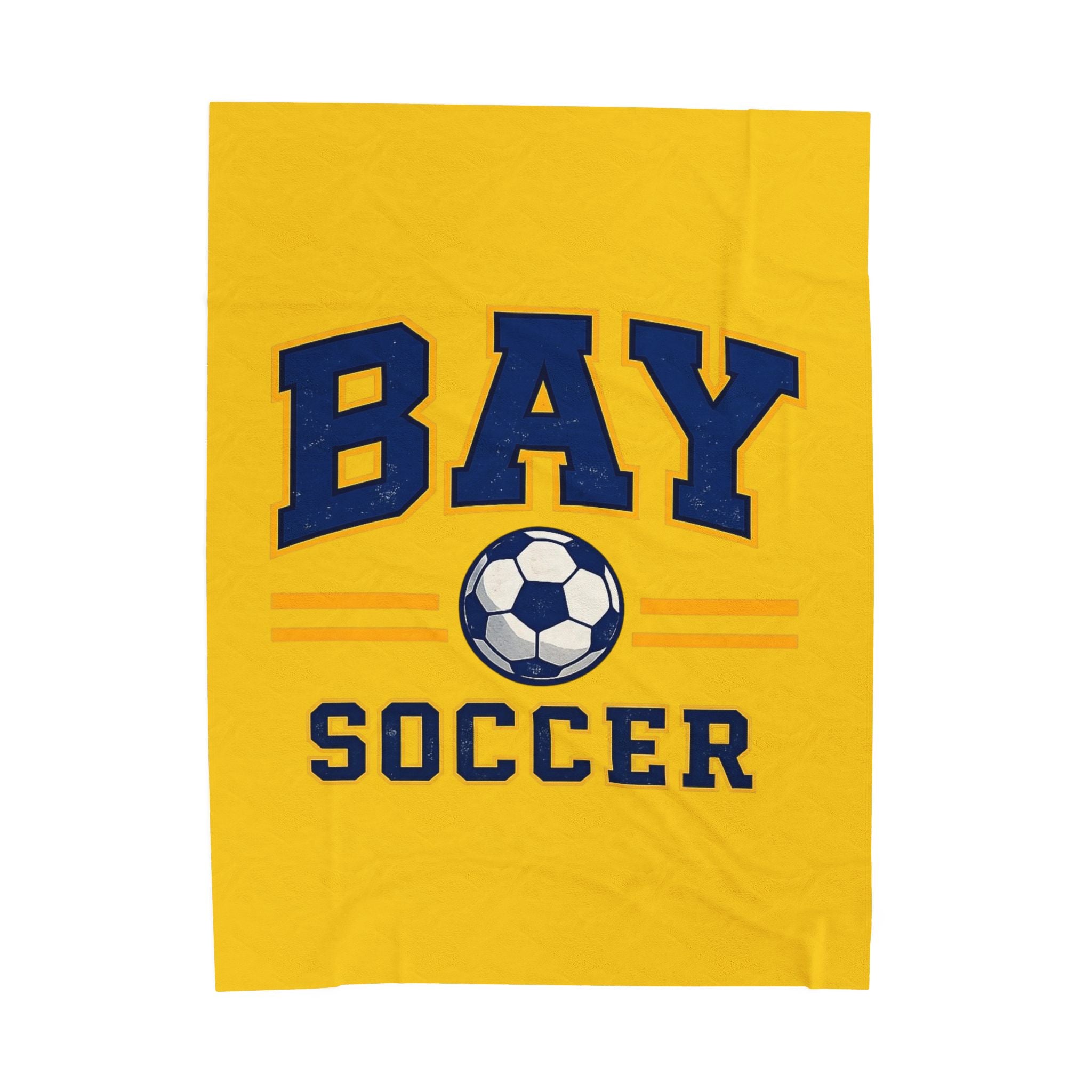 Bay Soccer Velveteen Plush Blanket — Soft Team Spirit Throw for Players & Fans