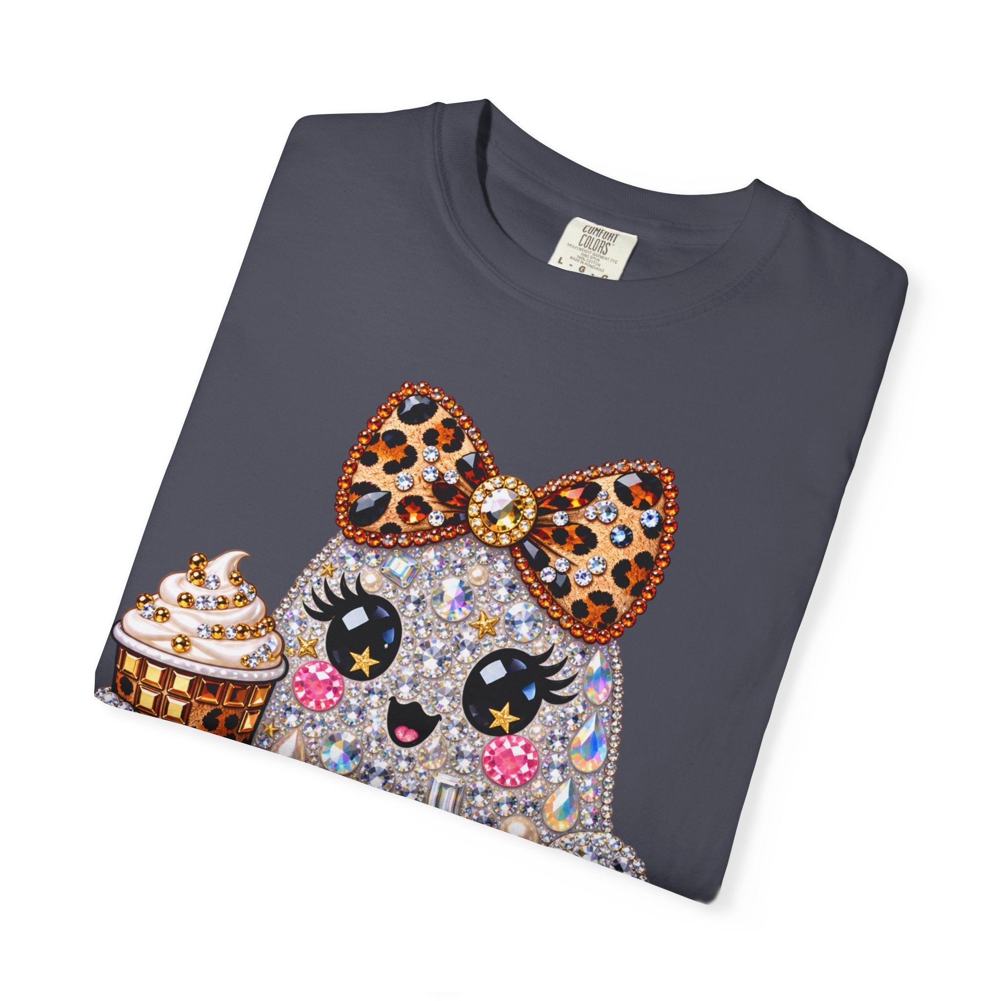 Halloween Sparkle Ghost T-Shirt — Cute Gemstone Ghost with Pumpkin & Coffee